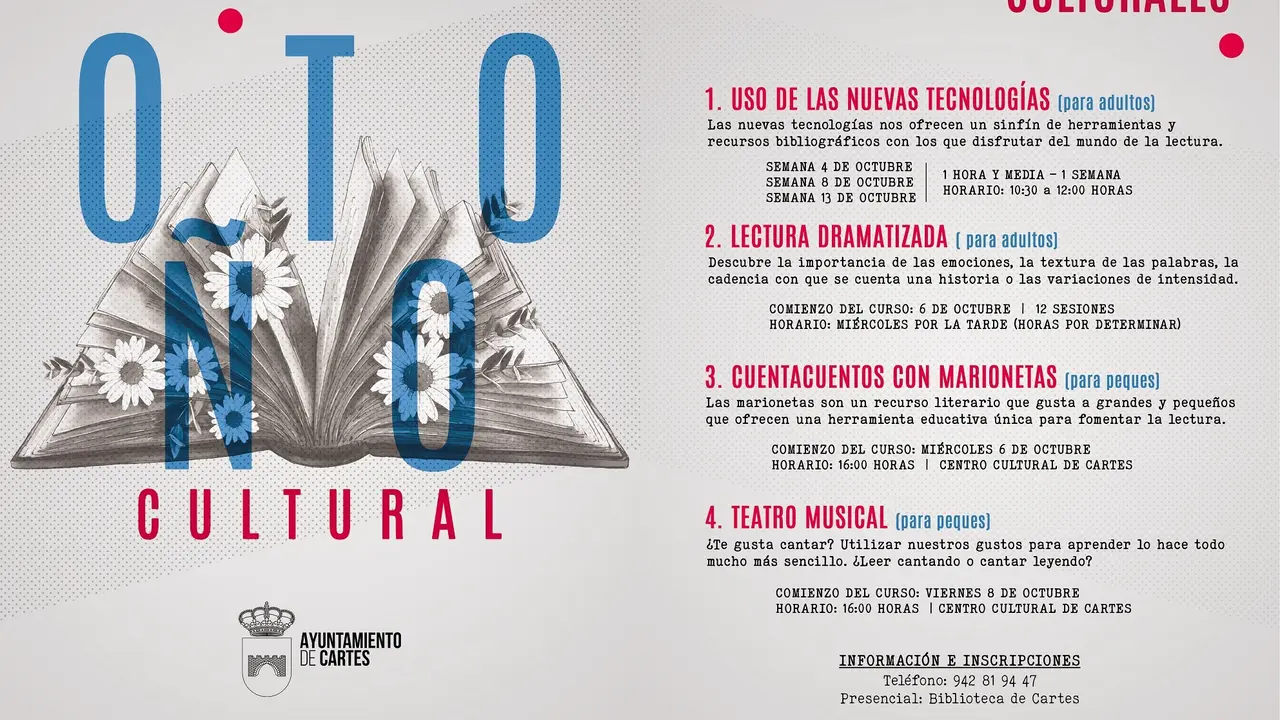 Cartel del 'Oto&ntilde;o cultural' de Cartes