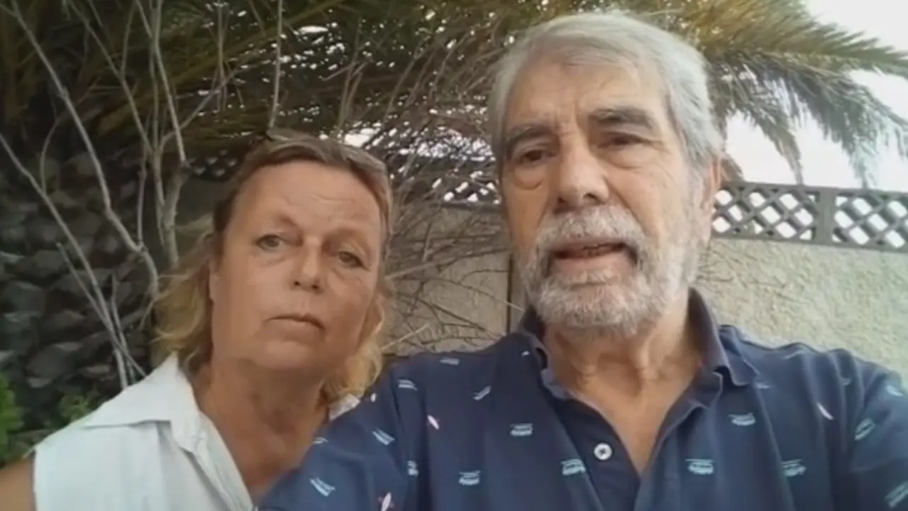 Imagen del vídeo de José Luis Sainz Messia y su mujer publicado en Uppers