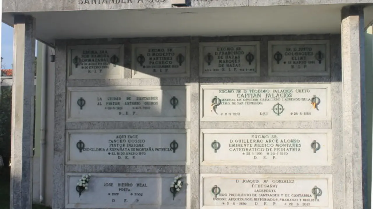 El conocido como Panteón de los Ilustres, en el cementerio de Ciriego de Santander