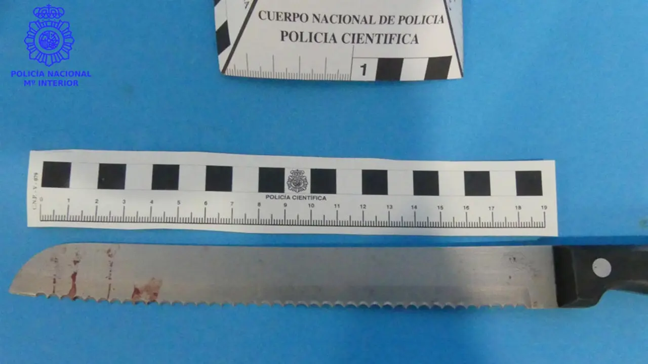 Cuchillo utilizado en el robo