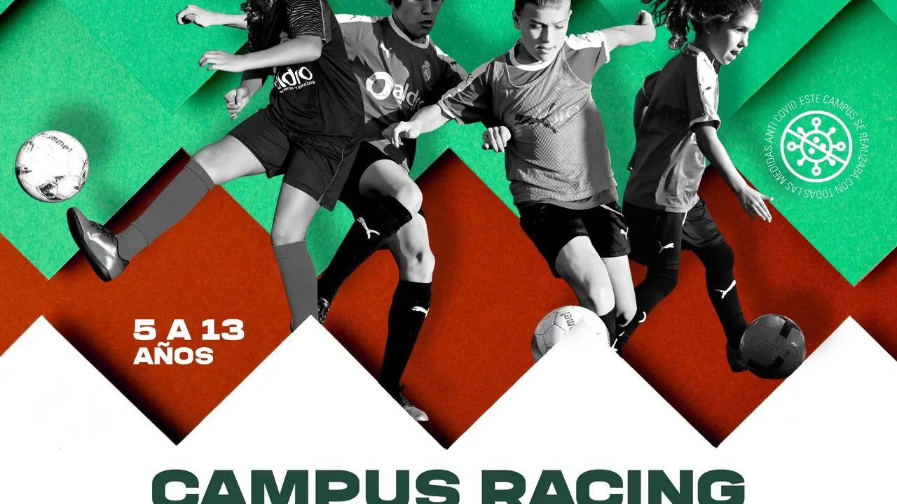 Cartel campus de Navidad del Racing