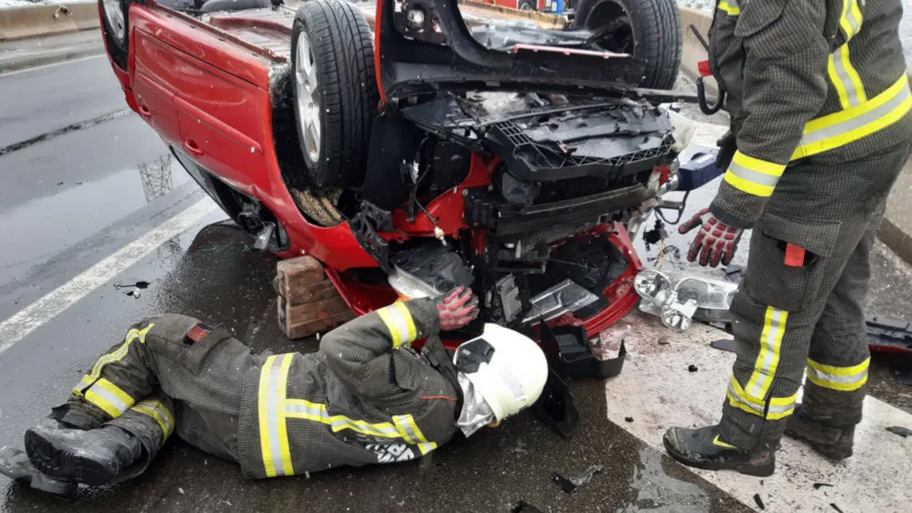 Accidente en la A-67