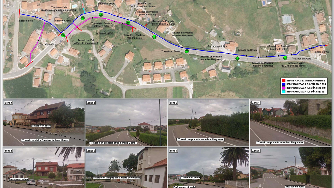 Proyecto de renovaci&oacute;n y mejora del abastecimiento de agua en Tagle y Puente Av&iacute;os, en Suances