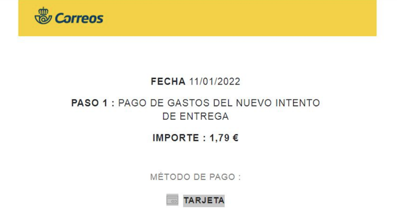 Captura de pantalla del mensaje enviado | Incibe