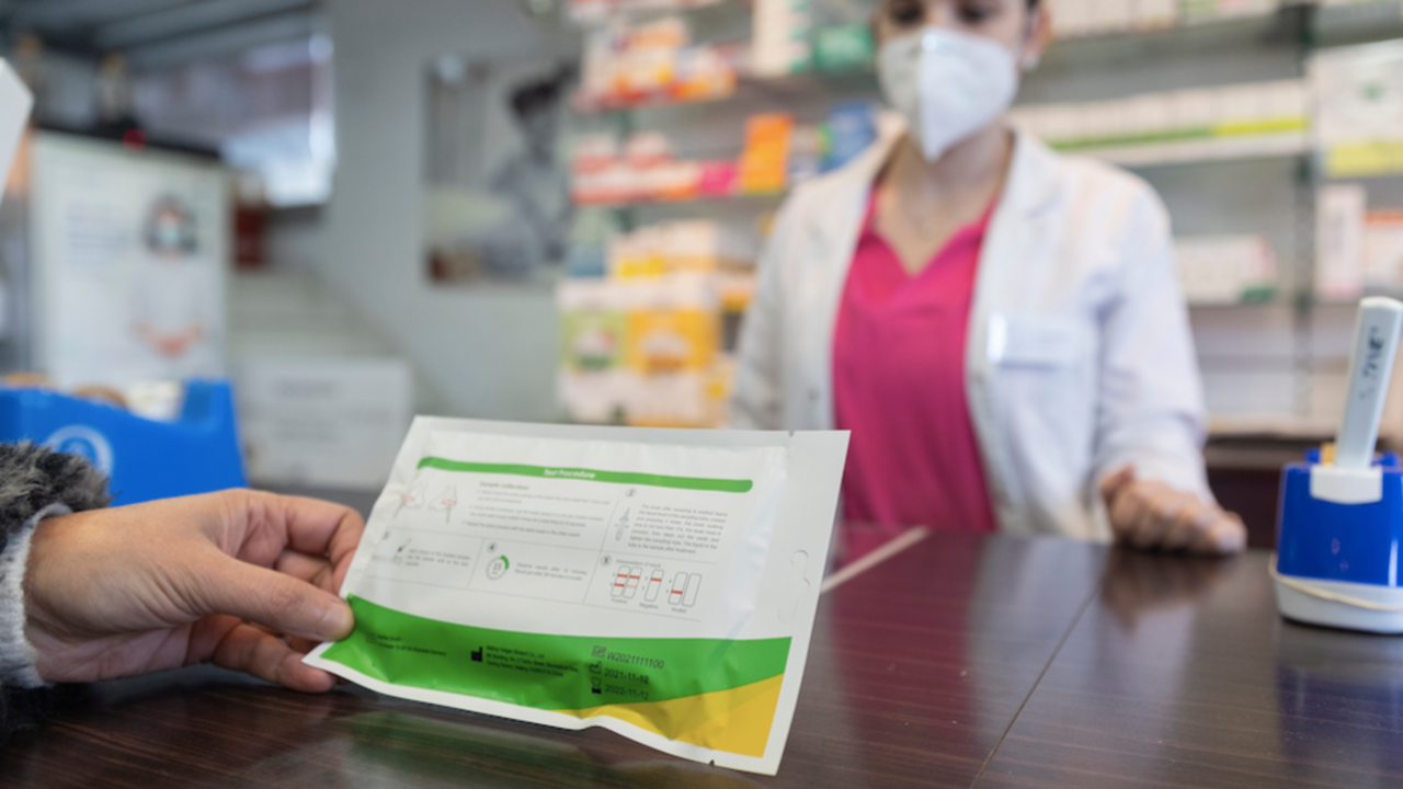 Test de antígenos en una farmacia