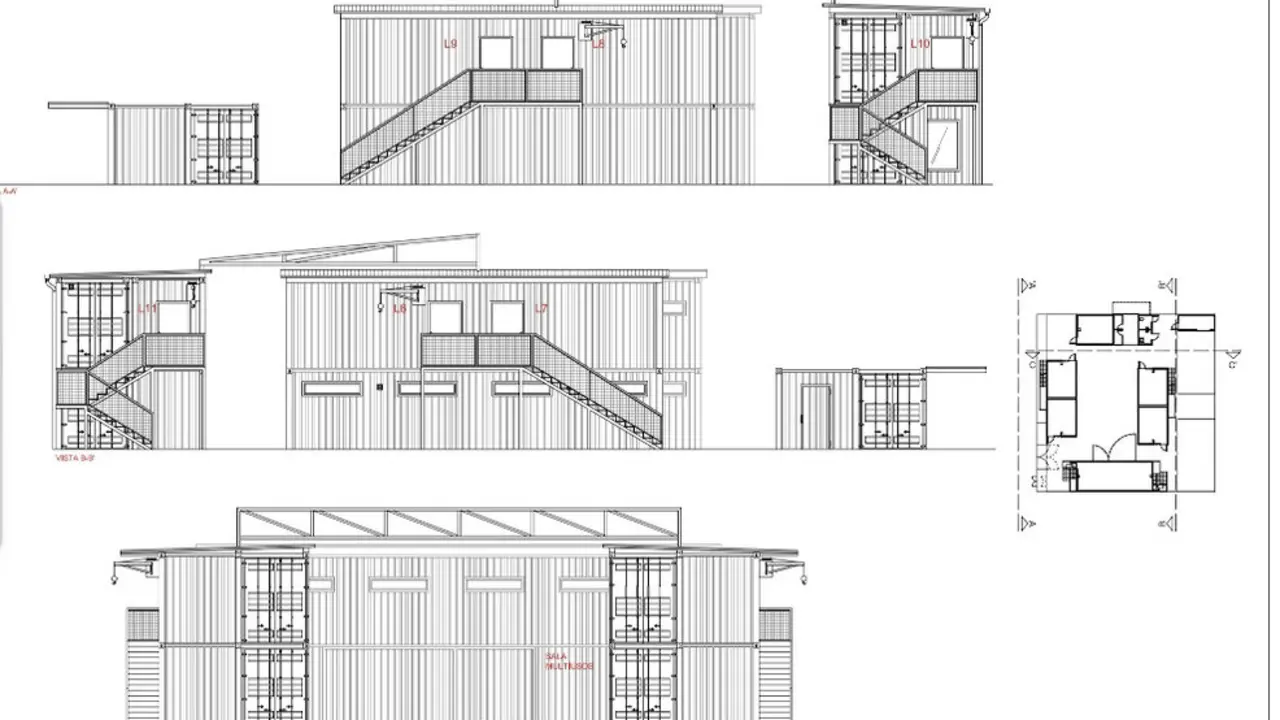 Esquema de los locales de ensayo