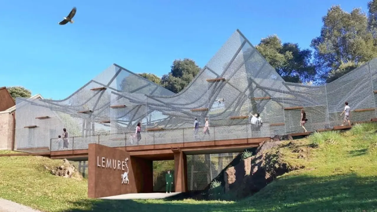 Infografía del nuevo espacio para lémures en el Parque de Cabárceno