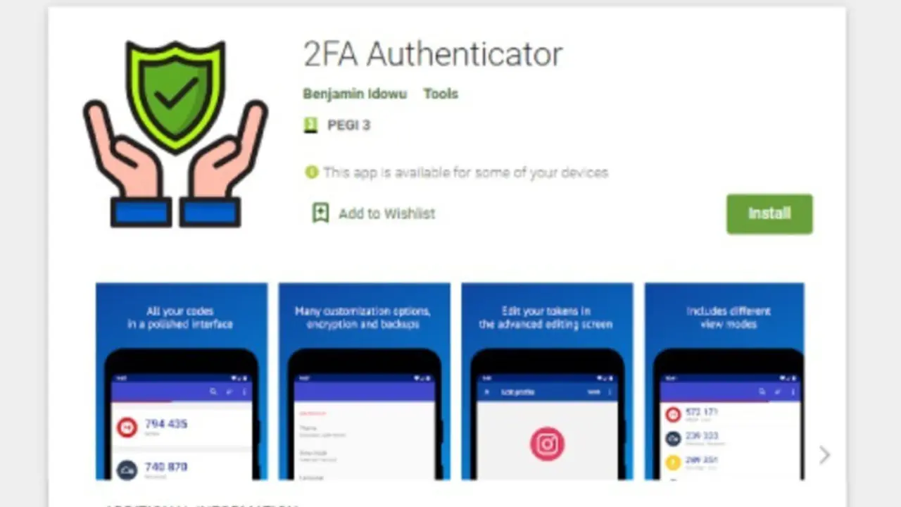 Captura de la app maliciosa en Google Play Store antes de ser retirada