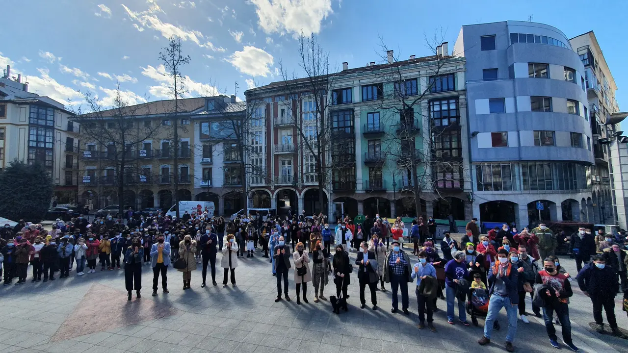 Lectura del manifiesto con motivo del 8M