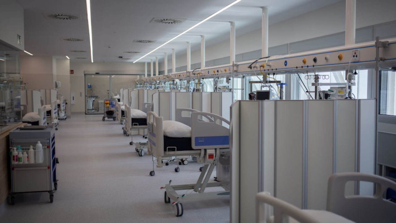 Camas UCI de un hospital