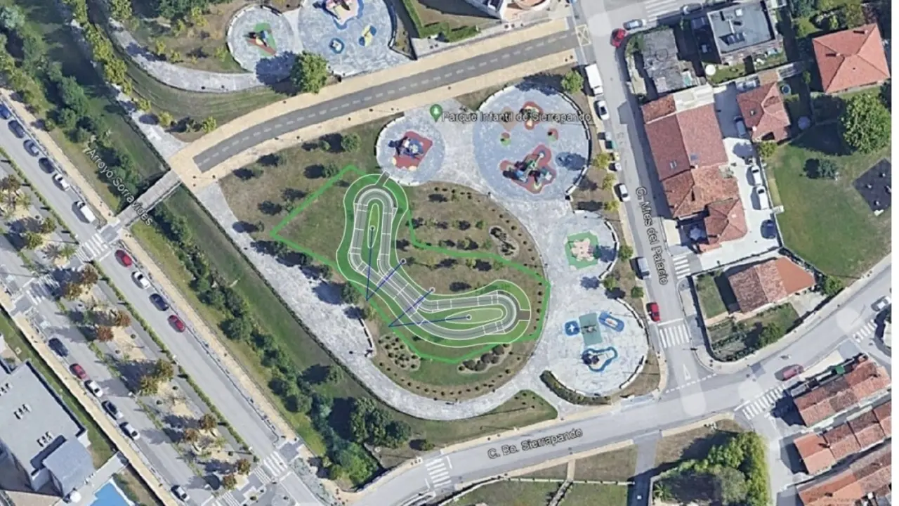 Mapa de la ubicaci&oacute;n de la futura pista de pump track