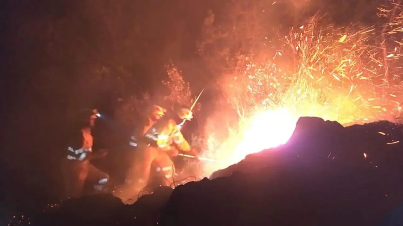 Incendio forestal en Cantabria