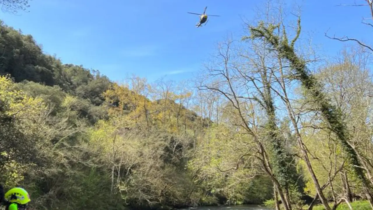 Imagen del rescate en la zona
