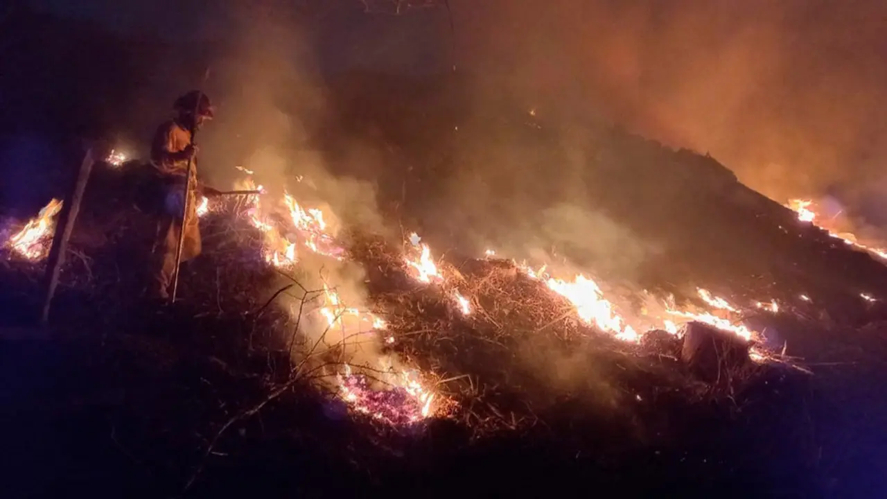 Cantabria tiene un único incendio activo en Lamasón