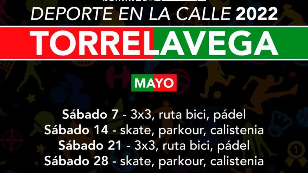Cartel de las actividades de 'Deporte en la calle'