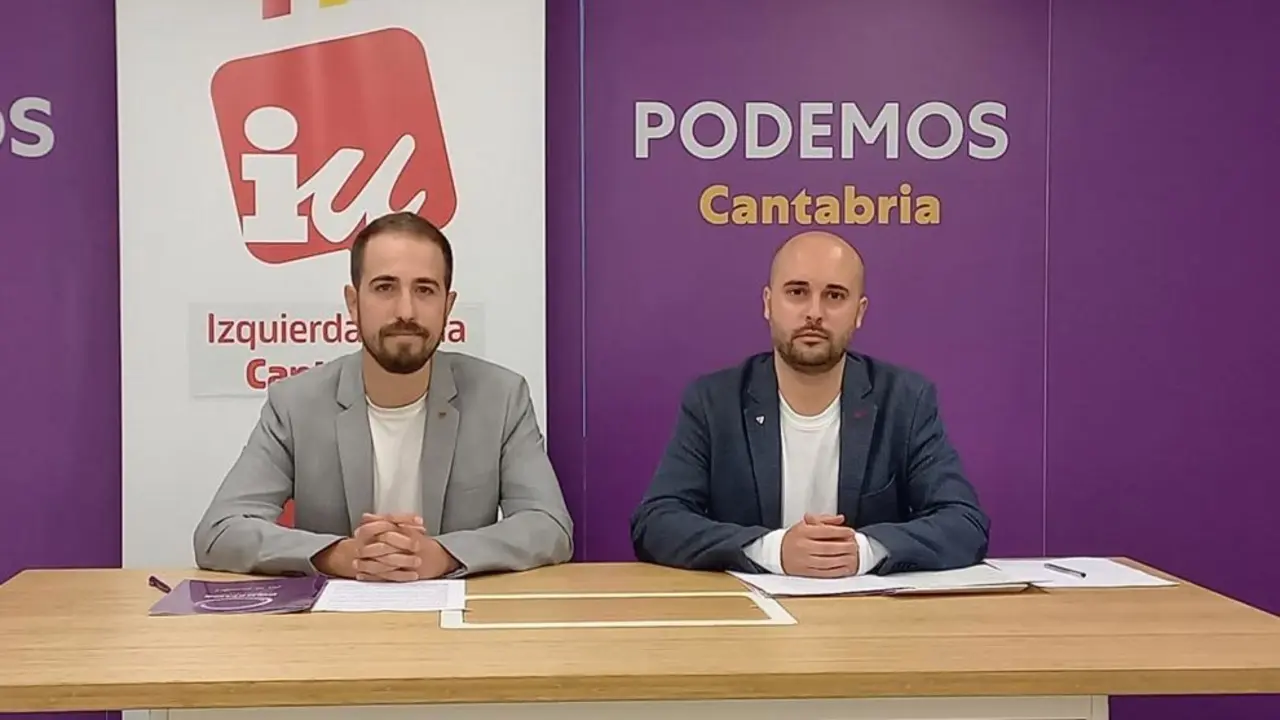  Luis del Piñal e Israel Ruiz Salmón, de Podemos e IU Cantabria
