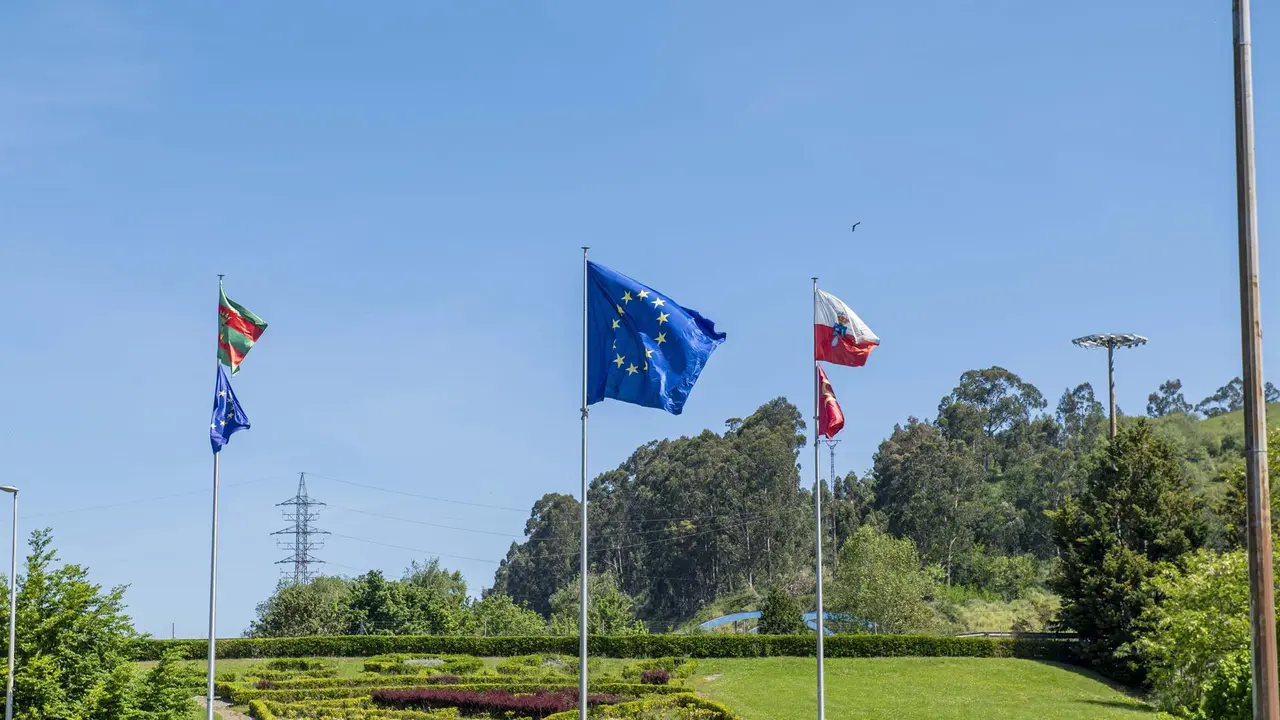 Bandera europea en Torrelavega