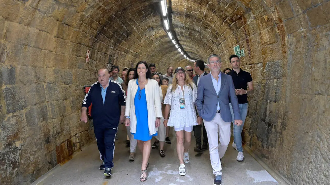 Inauguración del túnel de Pombo