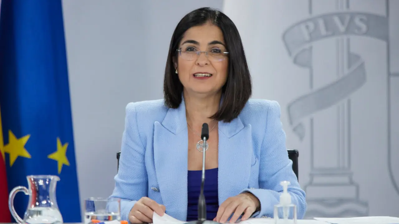 La ministra de Sanidad, Carolina Darias, participa en la rueda de prensa posterior al Consejo Interterritorial del SNS