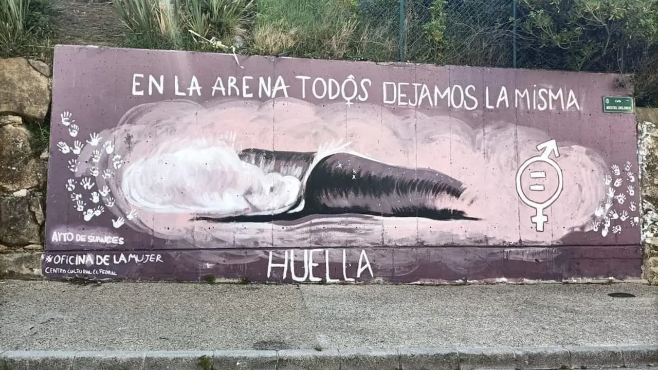 El nuevo mural de Suances para concienciar sobre la igualdad