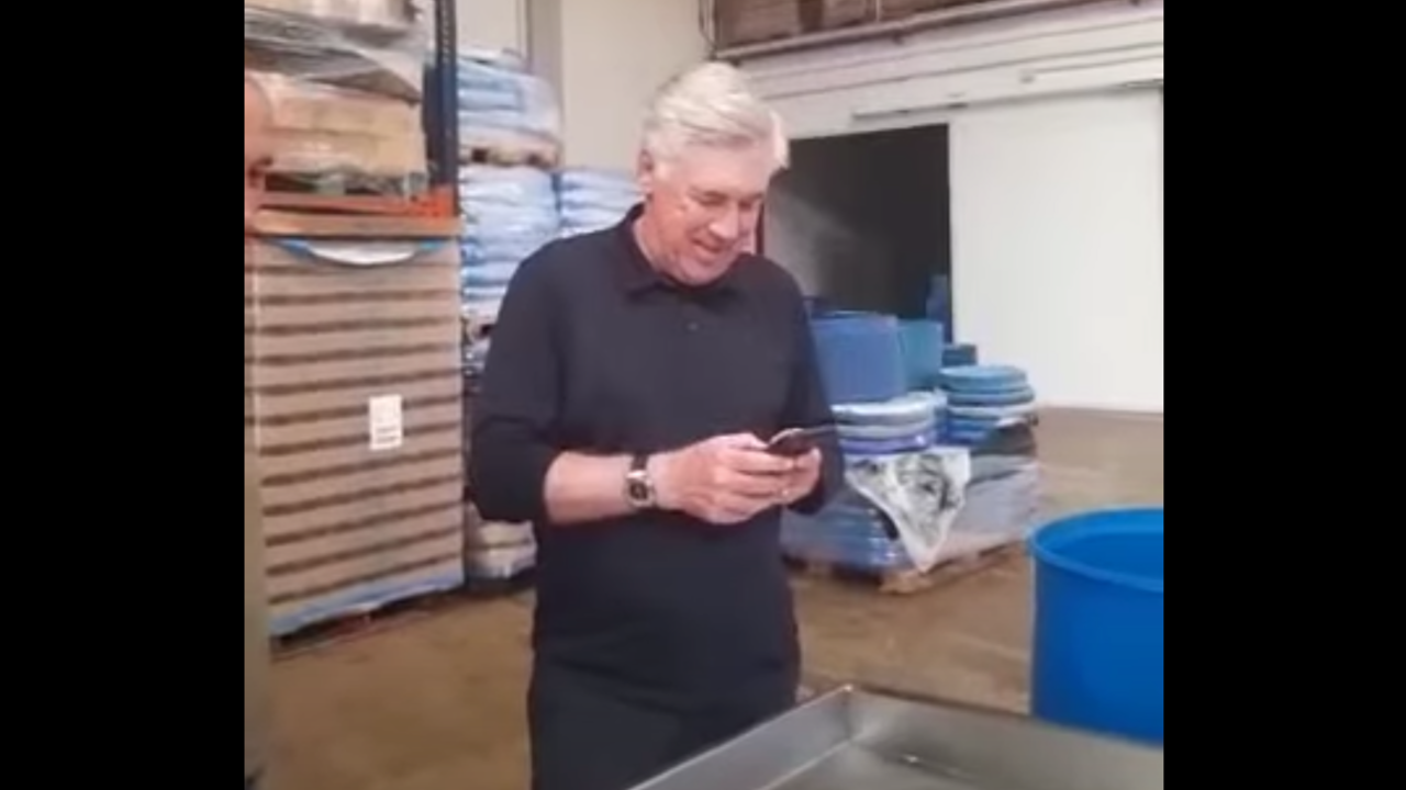 Carlo Ancelotti visita Santo&ntilde;a