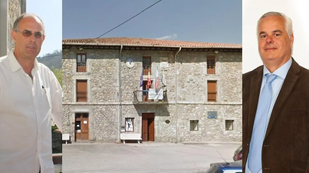 El alcalde de Arredondo, Leoncio Carrascal, el Ayuntamiento y el concejal José Francisco Villegas