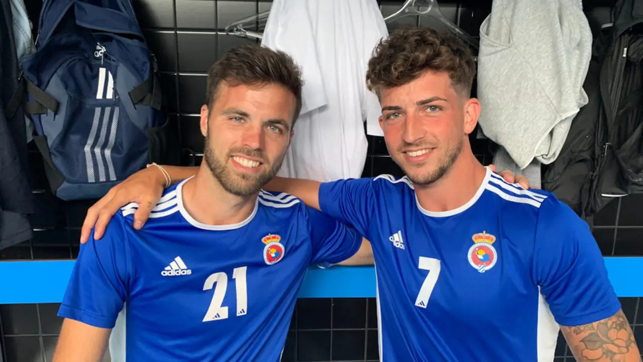 Alberto Delgado y Dani Álvarez, jugadores de la RS Gimnástica de Torrelavega