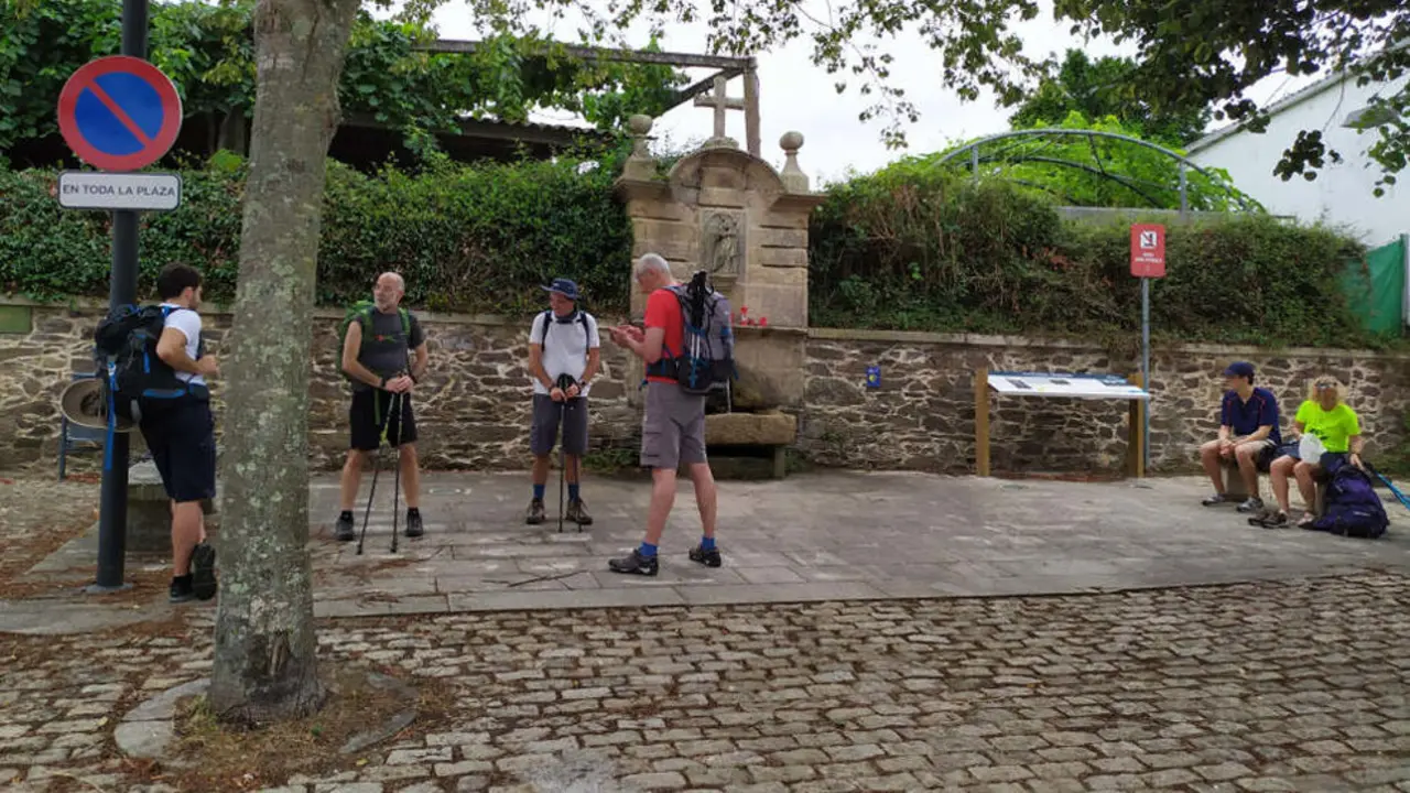 La tripulación del velero Klaudia, durante el Camino de Santiago | Foto- Náutica Puerto Gris