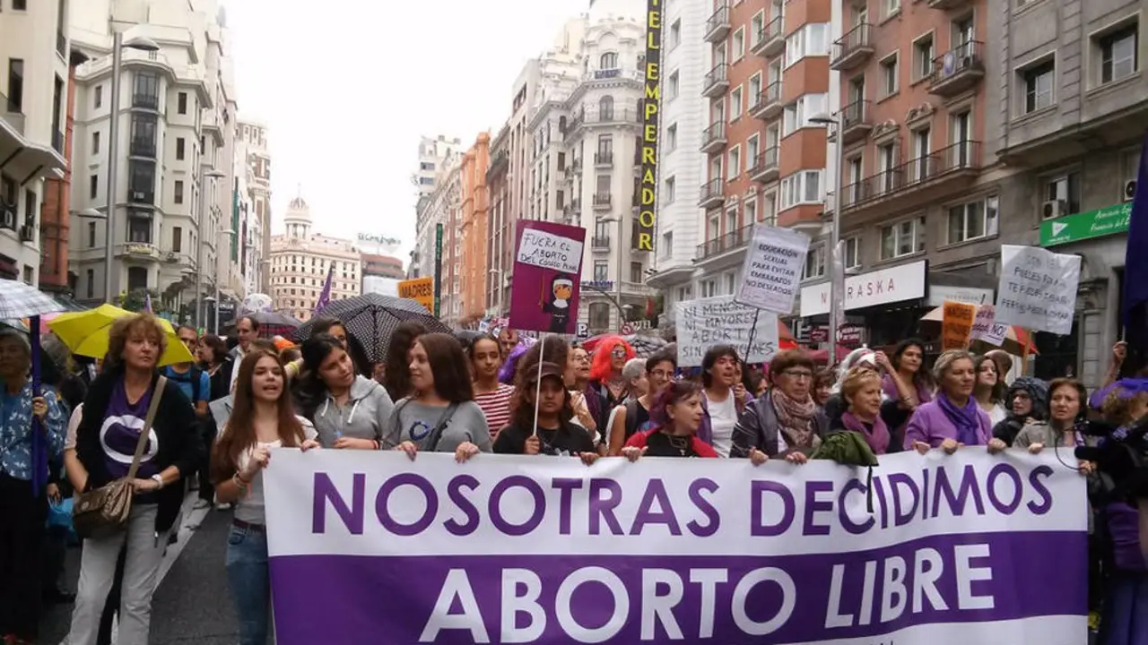 Manifestación en favor del aborto