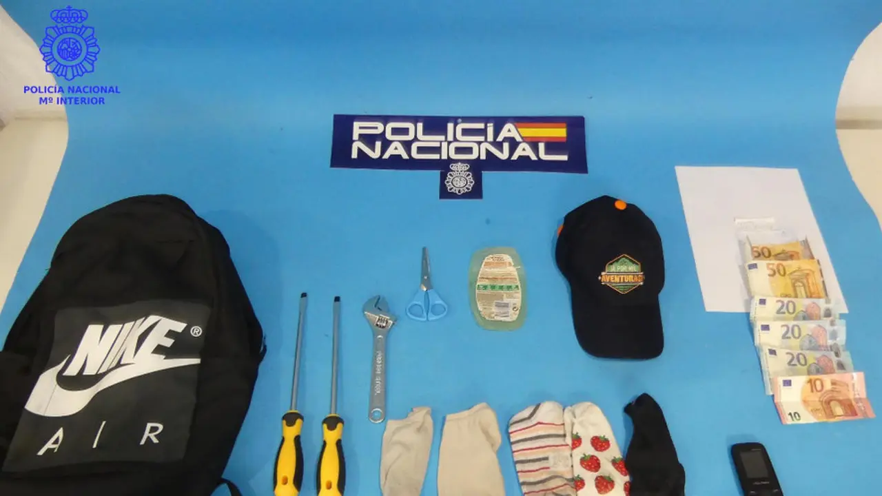 Imagen de los objetos sustraídos