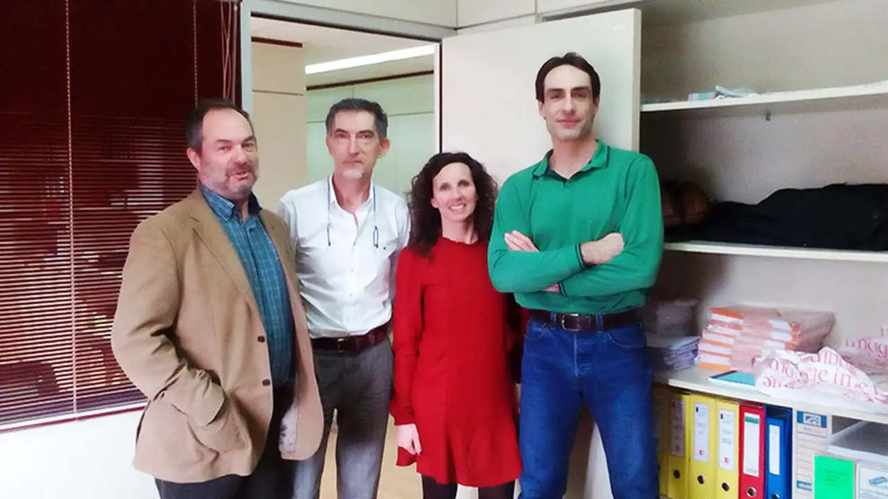 Iñaki Lapuente (segundo por la izquierda) junto a Carlos Fernández-Viadero, Aroa Delgado y Abraham Delgado | Foto de archivo