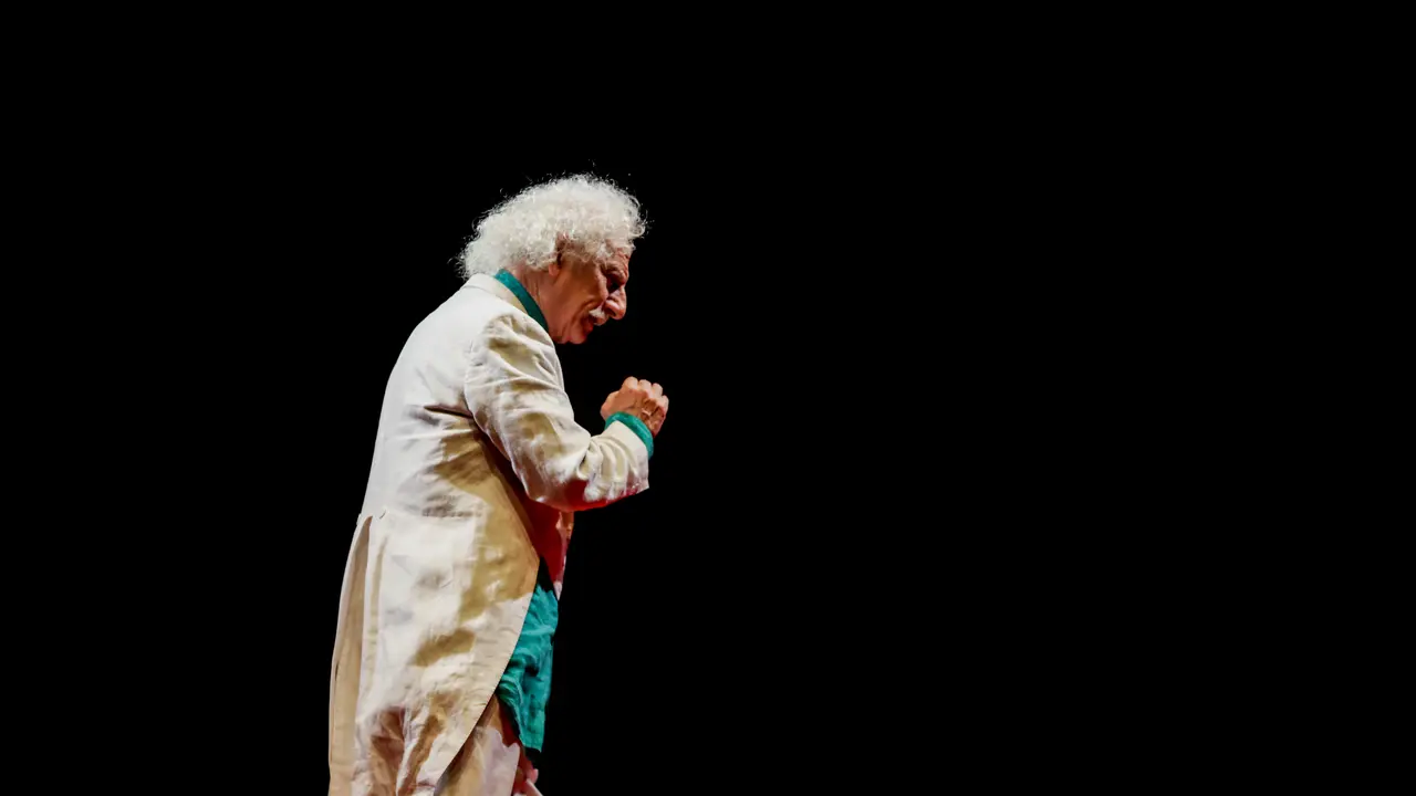 Rafael &Aacute;lvarez 'El Brujo', durante la presentaci&oacute;n de 'Los dioses y Dios'