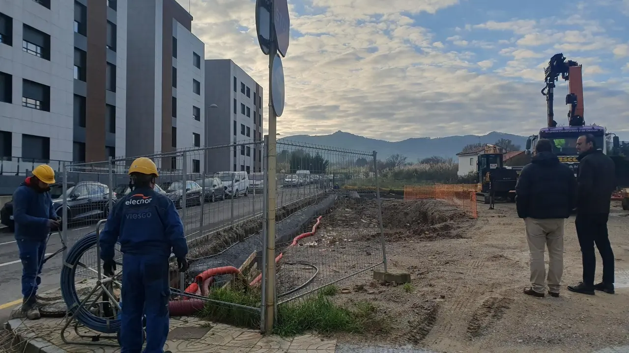 Obras de la Tecnoteca en el barrio El Valle de Torrelavega