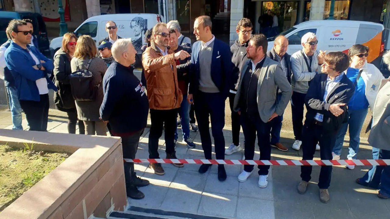 Visita a las obras de acondicionamiento de la Plaza Mayor
