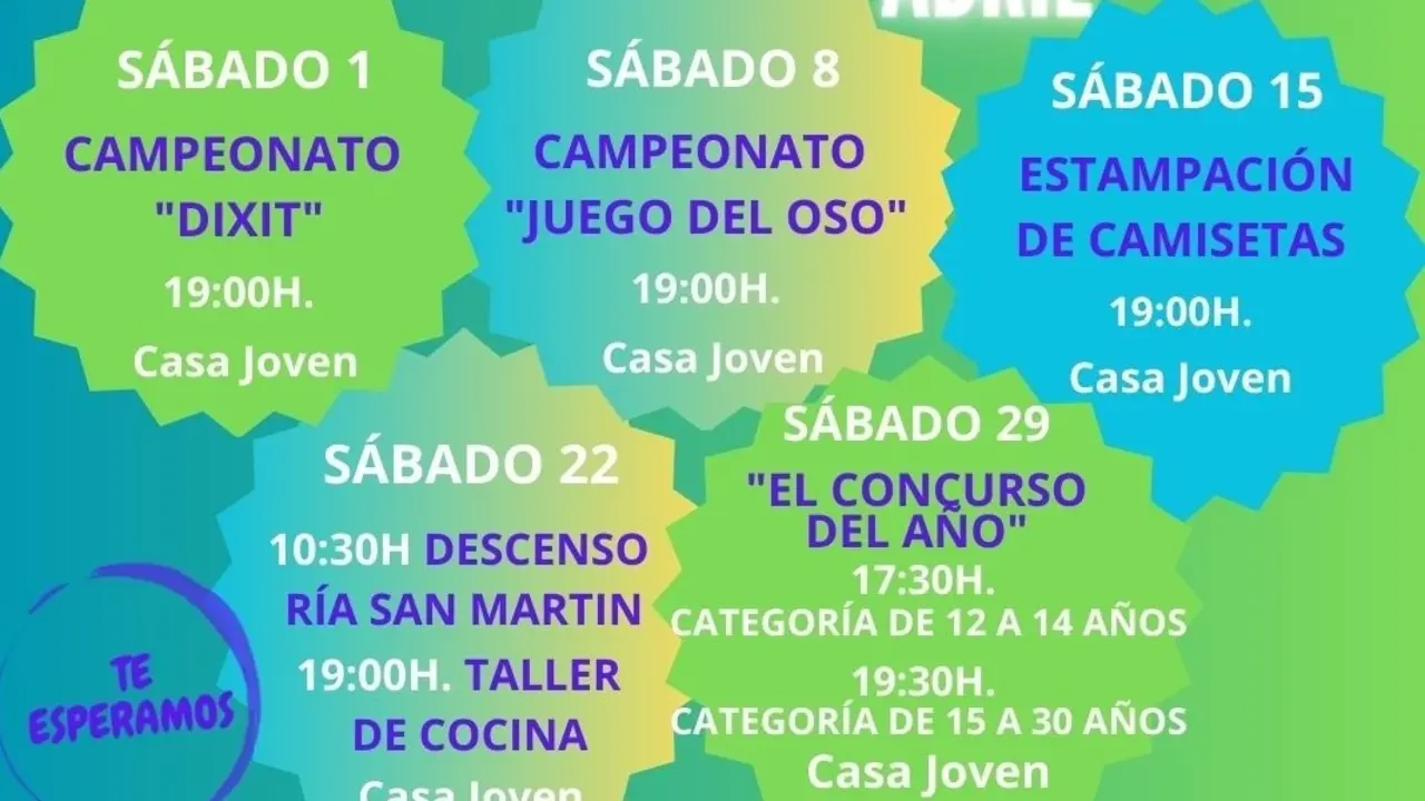 Cartel de 'S&aacute;bado Joven en Suances' de abril