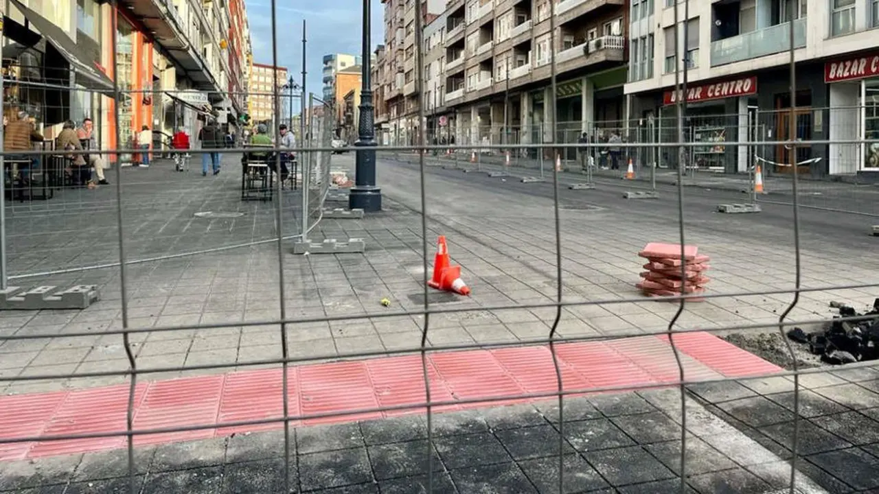 Obras de la calle Julián Ceballos de Torrelavega