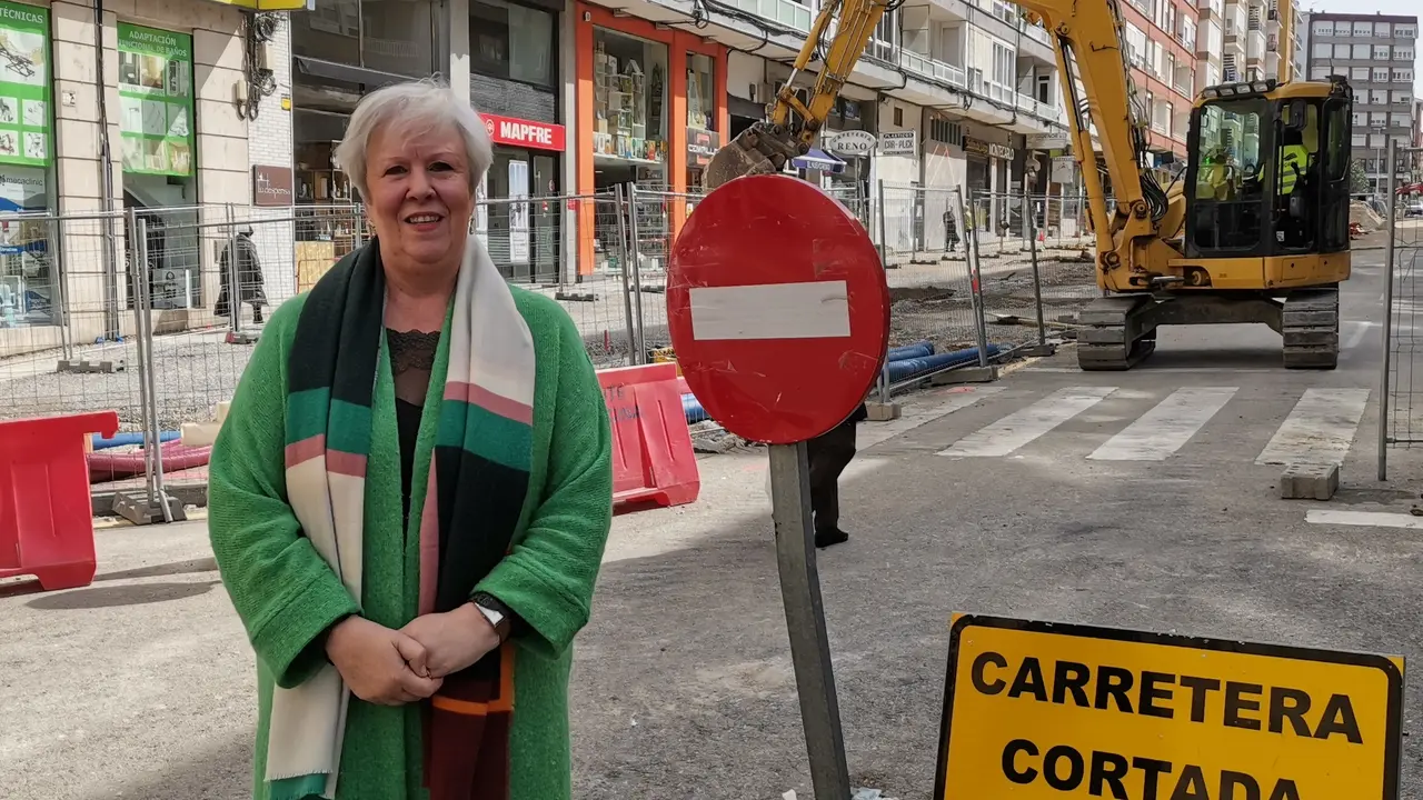 La portavoz de Torrelavega S&iacute;, Blanca Rosa G&oacute;mez Morante, en la calle Juli&aacute;n Ceballos
