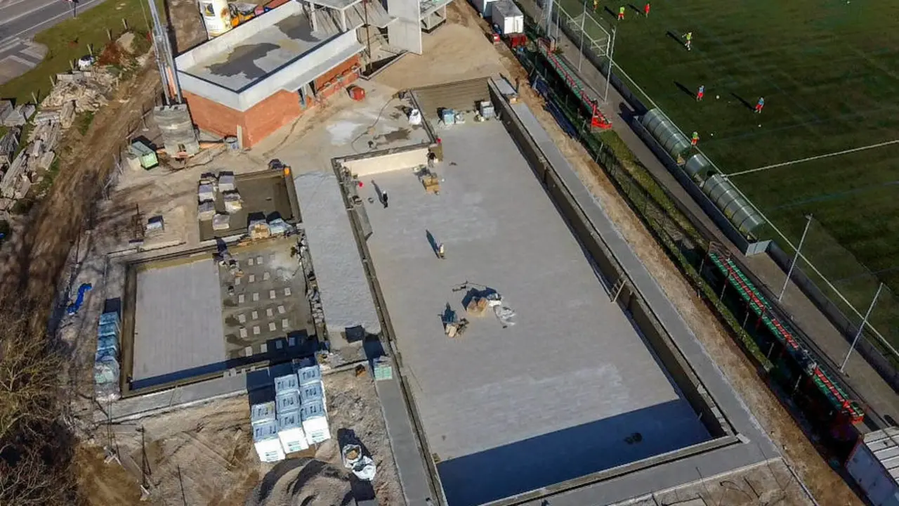 Obra de la piscina de verano de Torrelavega