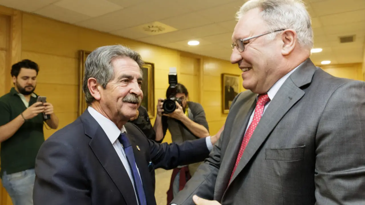 Miguel Ángel Revilla y el presidente de Sidenor, José Antonio Jainaga | Foto- Archivo