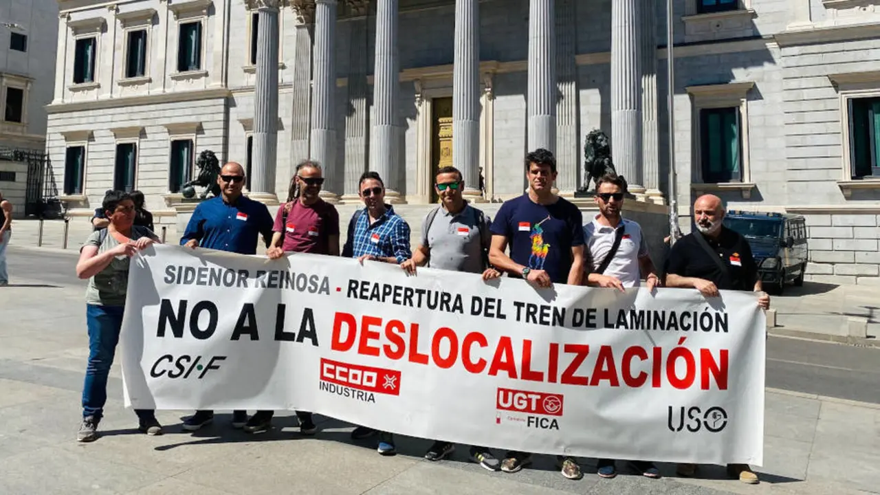 El comité de empresa de Sidenor frente al Congreso de los Diputados