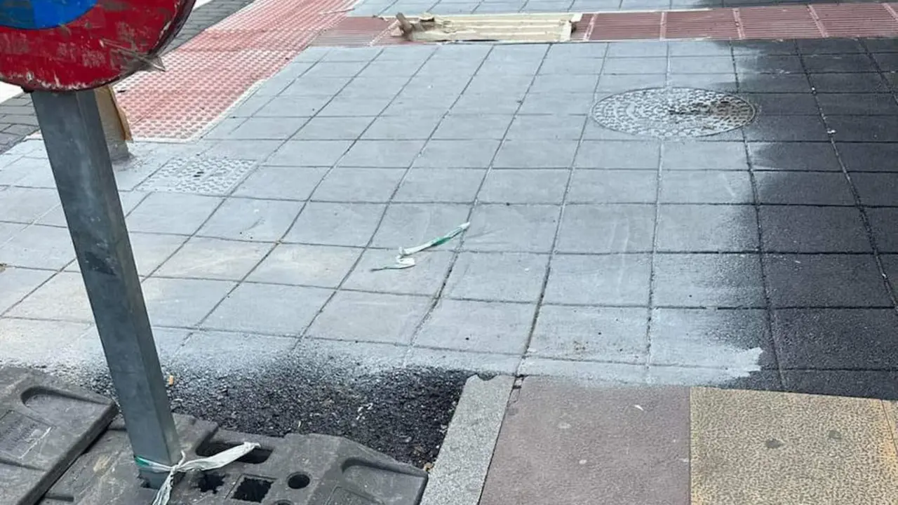 Hundimiento en la calle Julián Ceballos