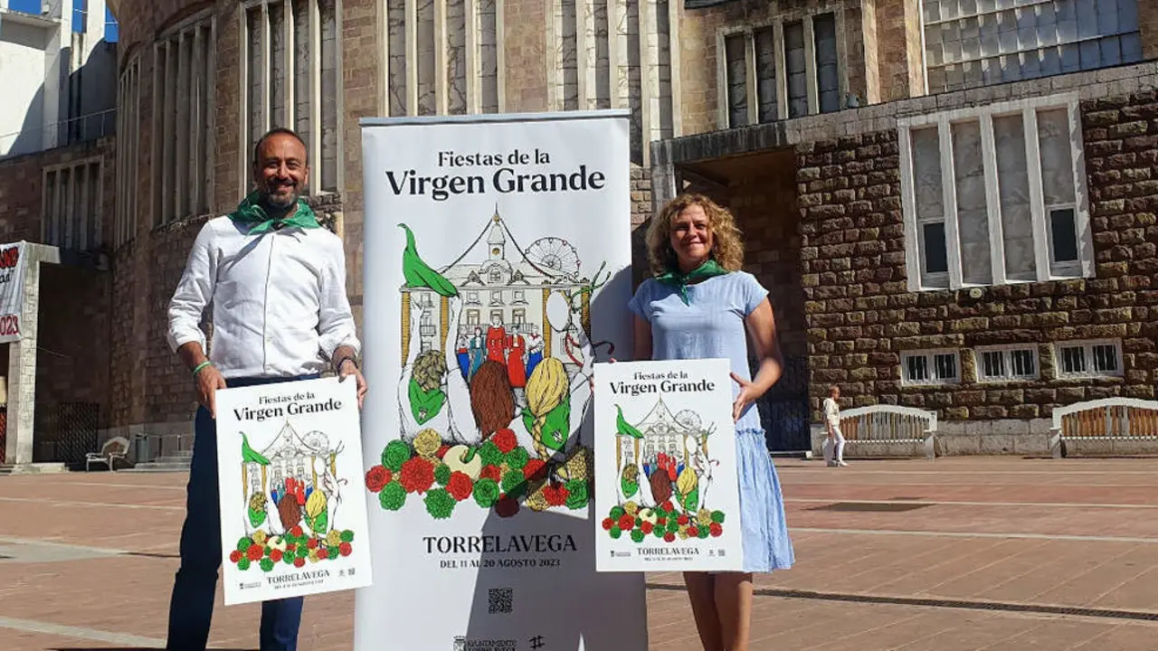El alcalde, Javier L&oacute;pez Estrada, y la concejal de Festejos, Patricia Portilla, han presentado el programa de las Fiestas Virgen Grande 2023