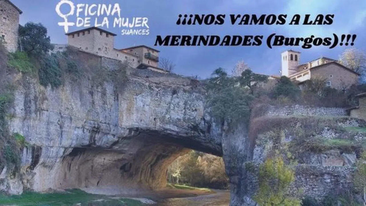 Detalle del cartel de la excursi&oacute;n de la Oficina de la Mujer de Suances