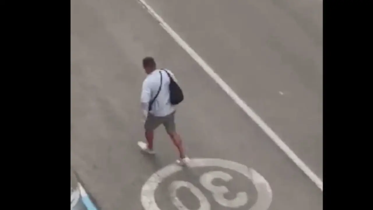 Captura del v&iacute;deo de los ladrones huyendo