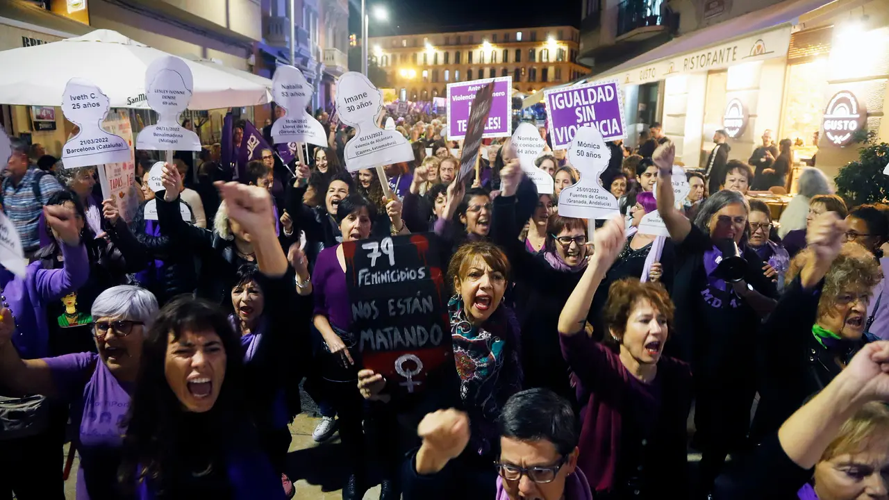 Miles de personas recorren las calles de la capital en la manifestaci&oacute;n del 25N por la eliminaci&oacute;n de la violencia contra las mujeres