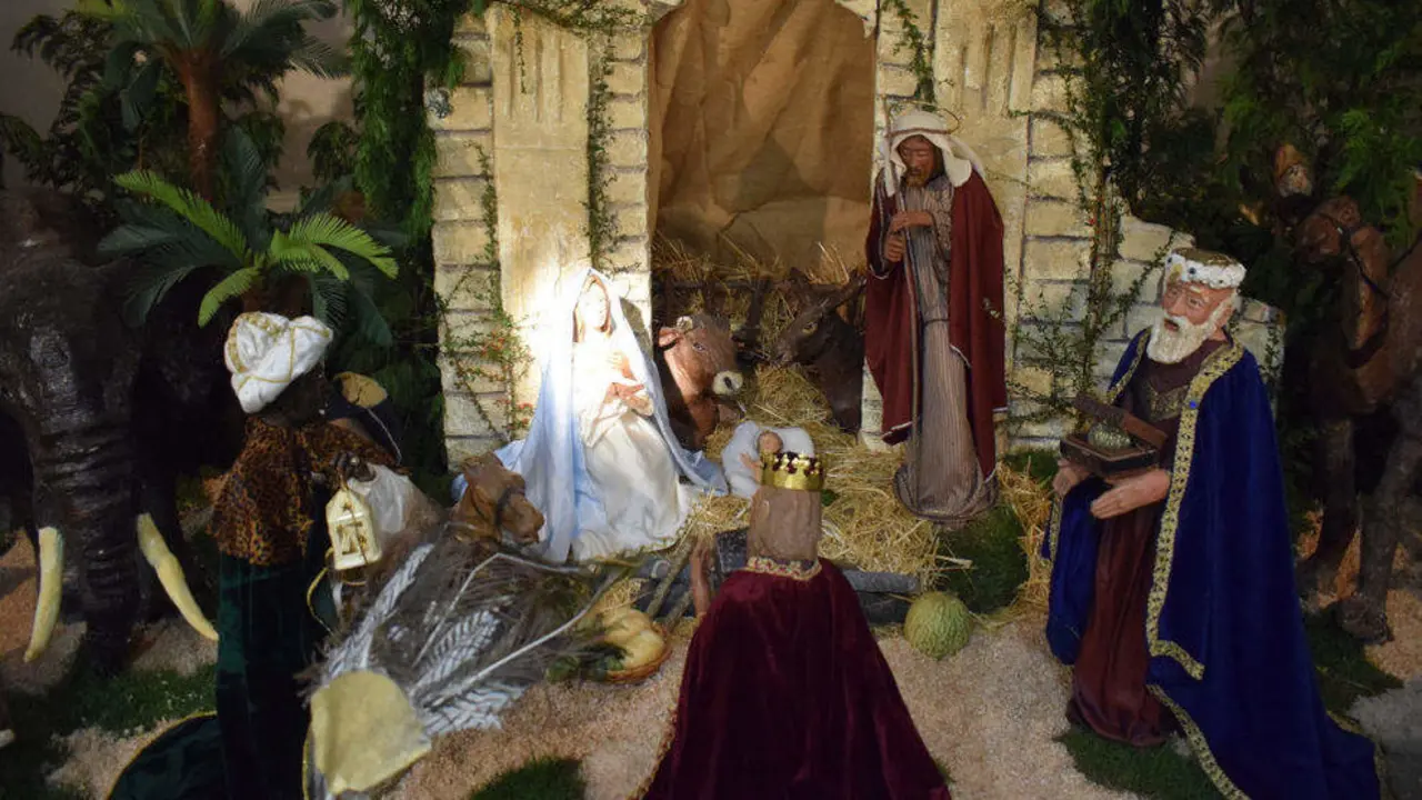 Uno de los belenes municipales de Pi&eacute;lagos