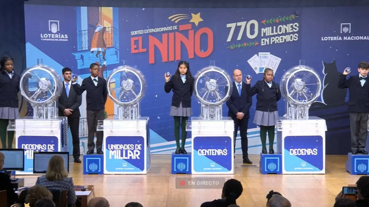 El n&uacute;mero 94.974 ha sido agraciado con el 'Gordo' del Sorteo Extraordinario de 'El Ni&ntilde;o' 2024.