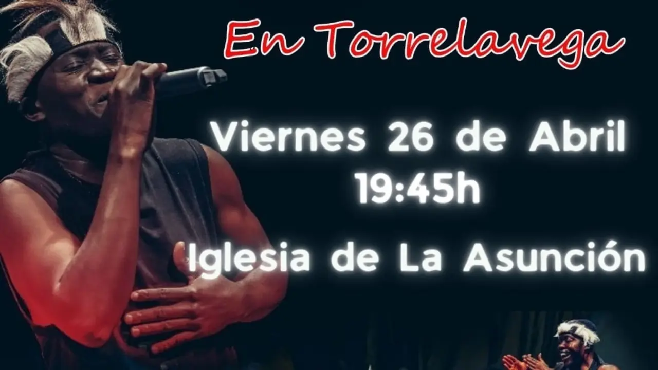 Cartel del concierto solidario de gospel que acoger&aacute; la Iglesia de la Asunci&oacute;n de Torrelavega
