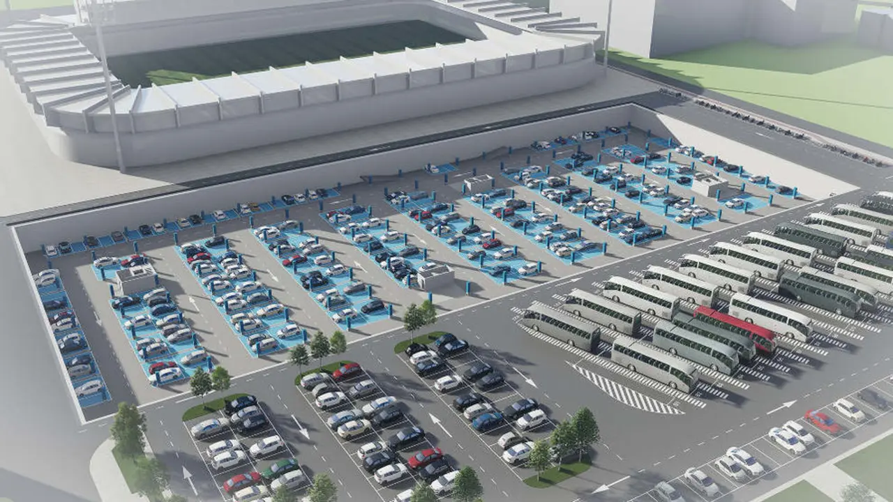 Infograf&iacute;a del aparcamiento disuasorio del Sardinero que finalmente no se realizar&aacute;