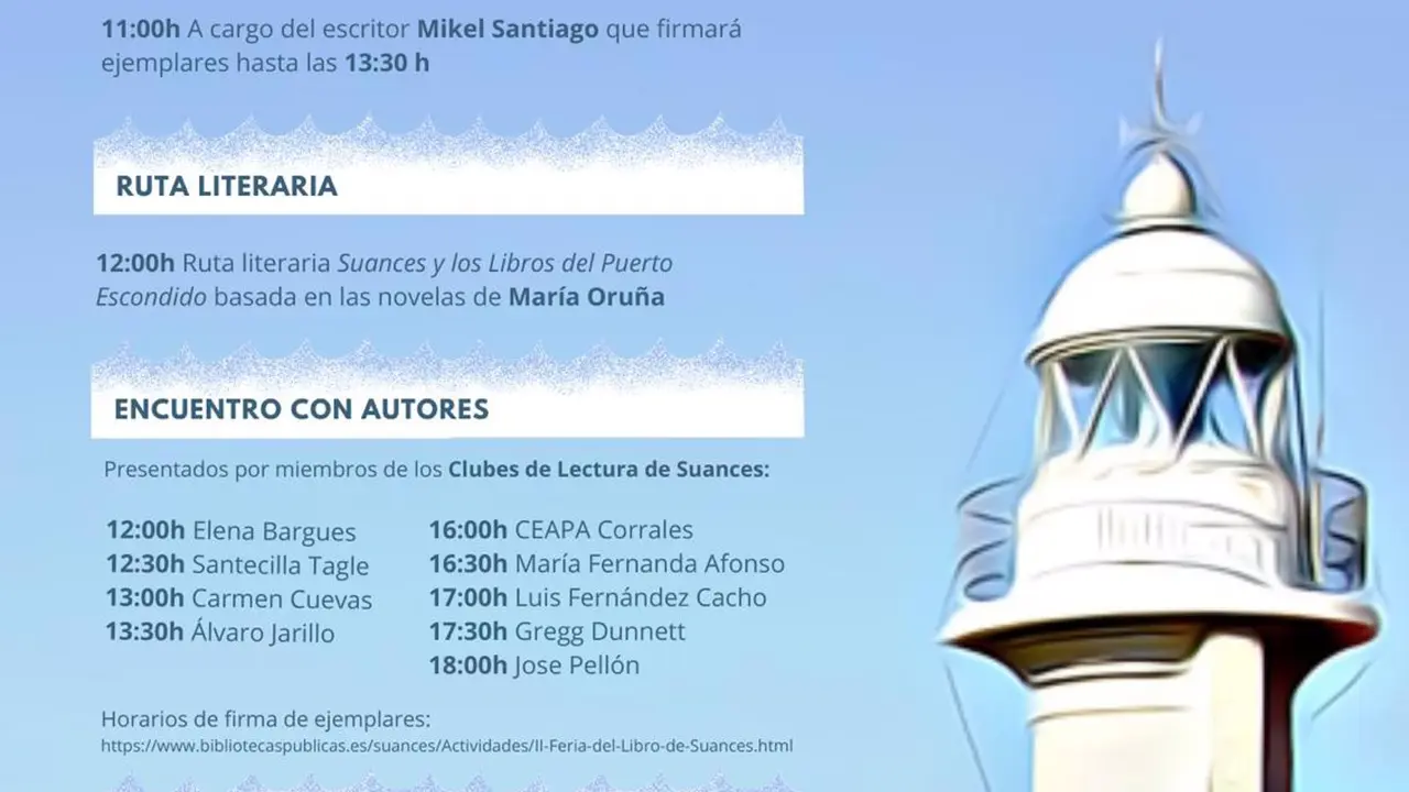 Cartel de la II Feria del Libro de Suances